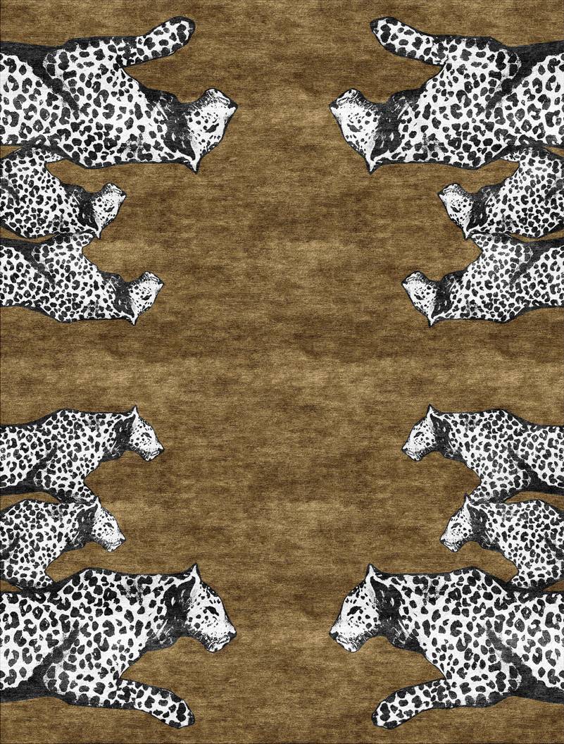 Leopards Gold Rug by Jimmie Martin 