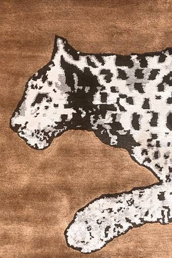Leopards Bronze Rug by Jimmie Martin
